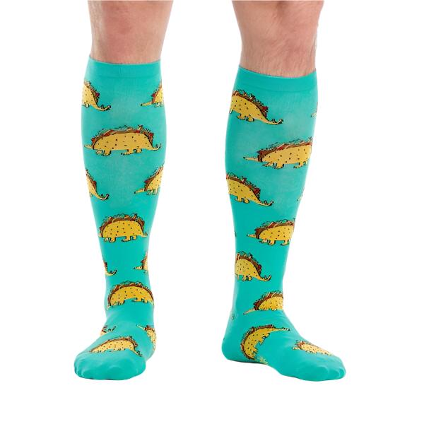 Tacosaurus | Wide Calf Knee High Socks  Sock It to Me  Paper Skyscraper Gift Shop Charlotte