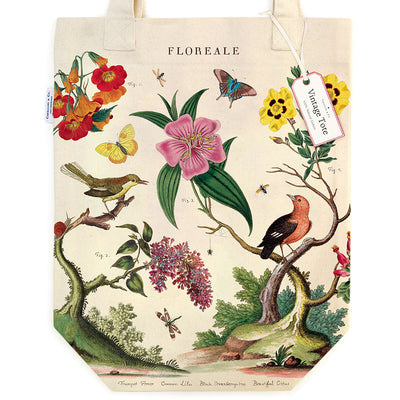 Floreale | Tote Bag Tote Bags Cavallini Papers & Co., Inc.  Paper Skyscraper Gift Shop Charlotte