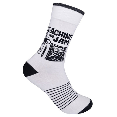 Teaching Is My Jam Socks Socks Funatic  Paper Skyscraper Gift Shop Charlotte