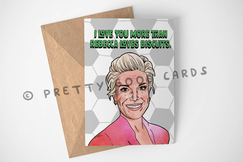 Ted Lasso Card - Rebecca Loves Biscuits Cards Pretty Good Cards  Paper Skyscraper Gift Shop Charlotte