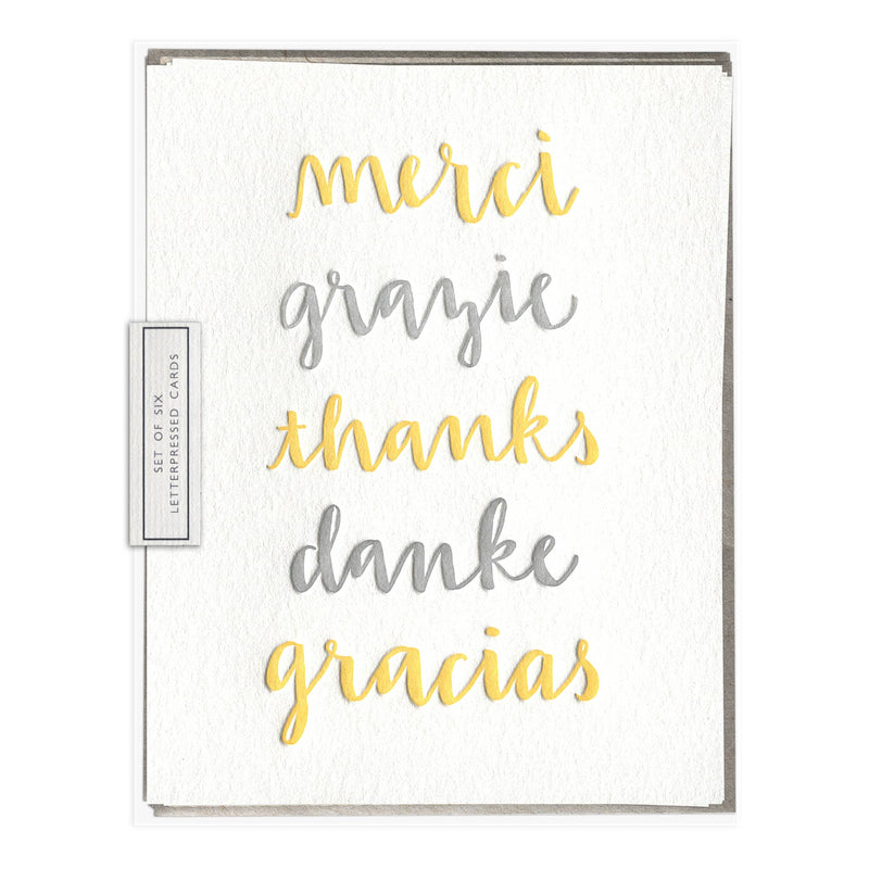 Thank You Languages | Boxed Notecard Set (6) Boxed Cards INK MEETS PAPER  Paper Skyscraper Gift Shop Charlotte