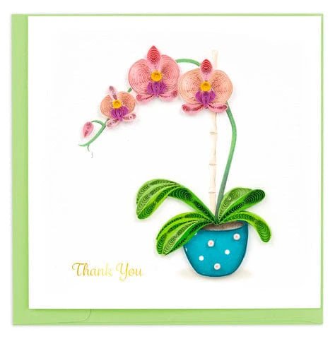 Thank You Potted Orchid Cards Quilling Card  Paper Skyscraper Gift Shop Charlotte