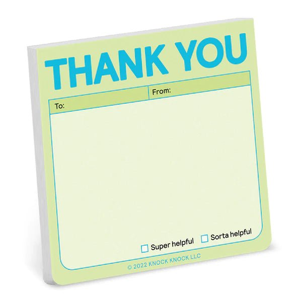 Thank You Sticky Note | Pastel Sticky Notes Knock Knock  Paper Skyscraper Gift Shop Charlotte