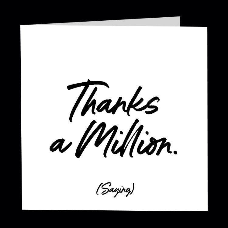 "thanks a million" card Cards Quotable Cards  Paper Skyscraper Gift Shop Charlotte