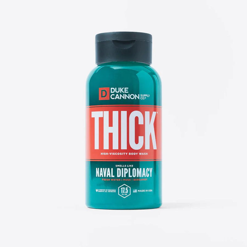 THICK High Viscosity Body Wash - Naval Diplomacy Beauty & Wellness - Mens Duke Cannon  Paper Skyscraper Gift Shop Charlotte