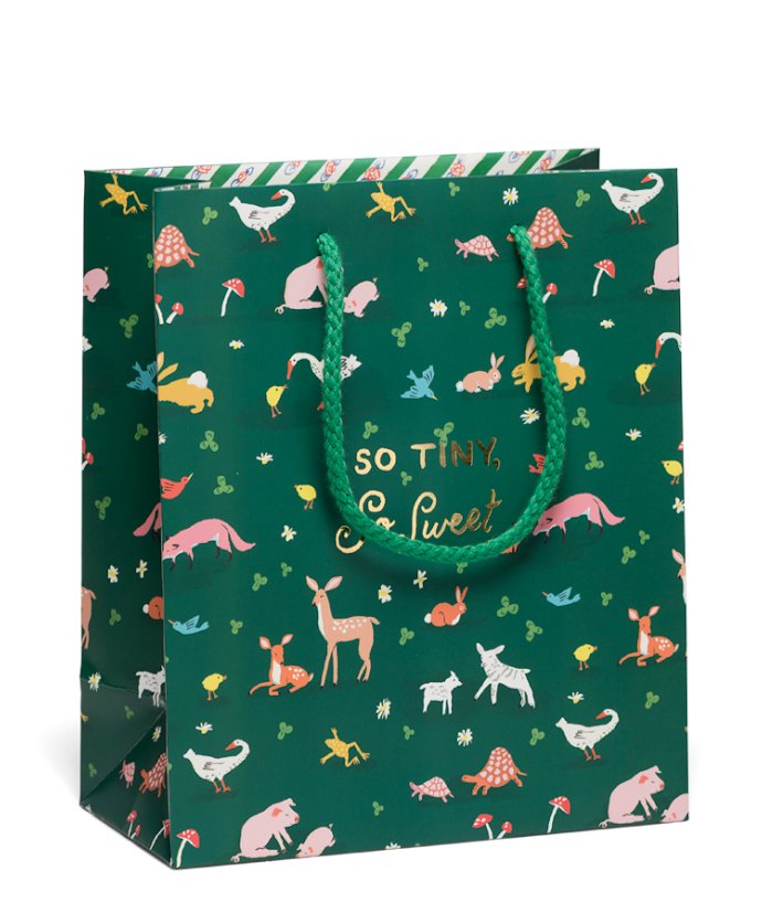 Tiny Animals baby gift bag | Medium  Red Cap Cards  Paper Skyscraper Gift Shop Charlotte