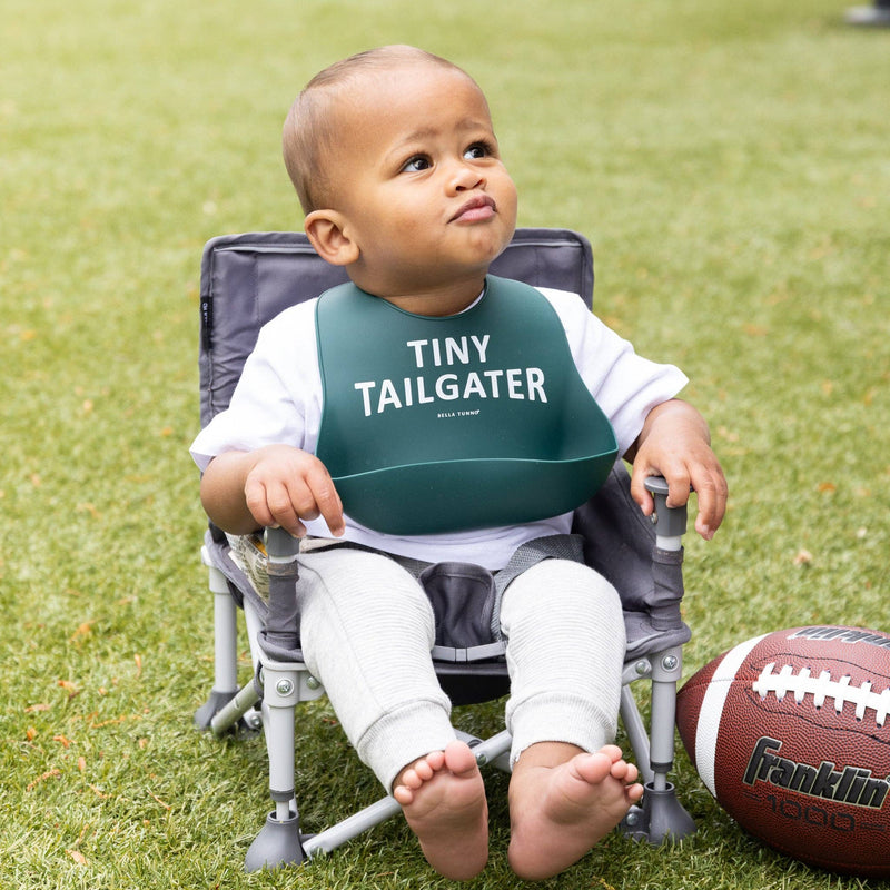 Tiny Tailgater Wonder Bib: Green  Bella Tunno  Paper Skyscraper Gift Shop Charlotte