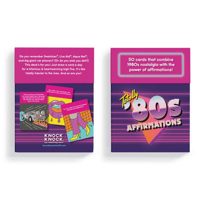 Totally 80's Affirmation Deck Gifts & Novelty Knock Knock  Paper Skyscraper Gift Shop Charlotte