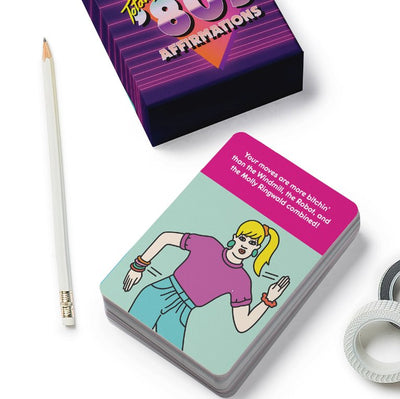 Totally 80's Affirmation Deck Gifts & Novelty Knock Knock  Paper Skyscraper Gift Shop Charlotte