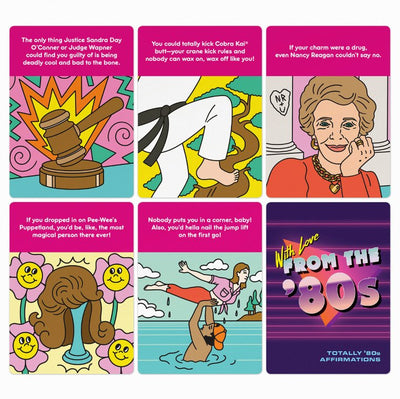 Totally 80's Affirmation Deck Gifts & Novelty Knock Knock  Paper Skyscraper Gift Shop Charlotte