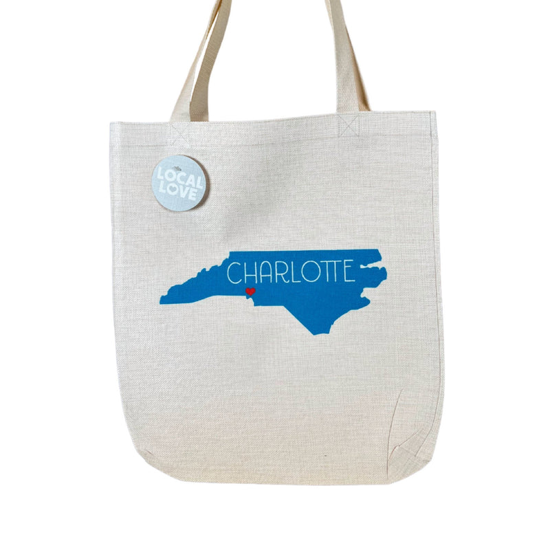 Tote Bag | State Love Totes Rock Scissor Paper  Paper Skyscraper Gift Shop Charlotte