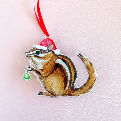 Tree Trimming Chipmunk Ornament Ornaments Cami Monet  Paper Skyscraper Gift Shop Charlotte