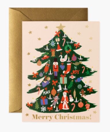 Trimmed Tree Holiday box cards Cards Rifle Paper Co  Paper Skyscraper Gift Shop Charlotte