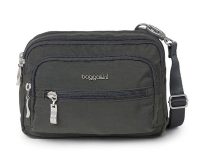 Triple Zip Bagg | Charcoal  Baggallini  Paper Skyscraper Gift Shop Charlotte