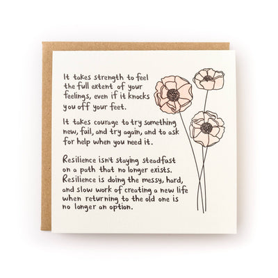 True Resilience Flowers Sympathy Card Cards Kwohtations Cards  Paper Skyscraper Gift Shop Charlotte