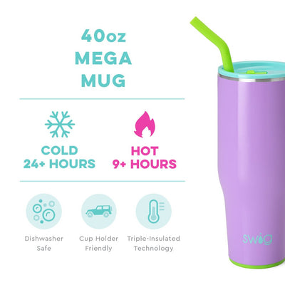 Ultra Violet 40oz Mega Mug Drinkware Swig  Paper Skyscraper Gift Shop Charlotte