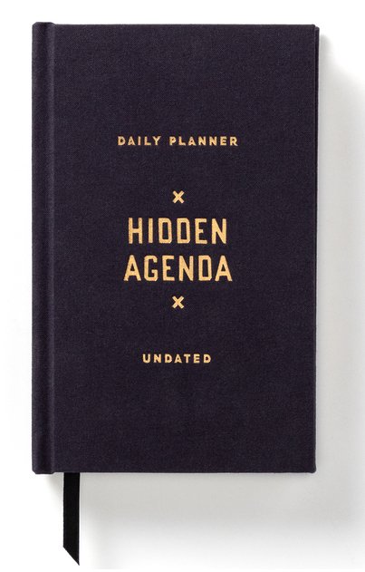 Undated Mini Planner Hidden Agenda (Brass Monkey) BOOK Chronicle  Paper Skyscraper Gift Shop Charlotte