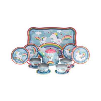 Unicorn Tin Tea Set Kids Schylling Associates Inc  Paper Skyscraper Gift Shop Charlotte