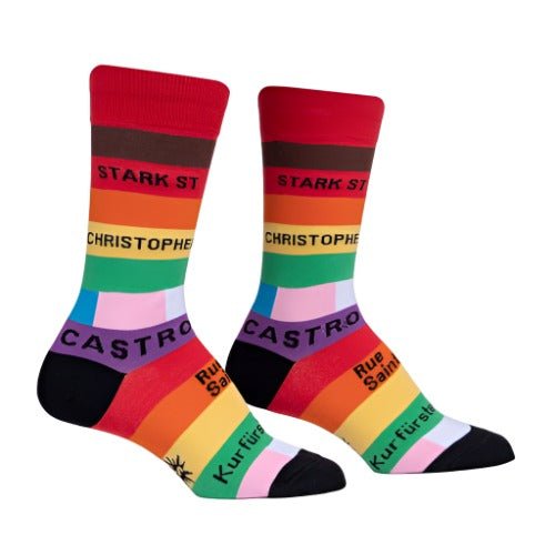 Unisex Crew S/M: Streets of Pride (S/M) Socks Sock It to Me  Paper Skyscraper Gift Shop Charlotte