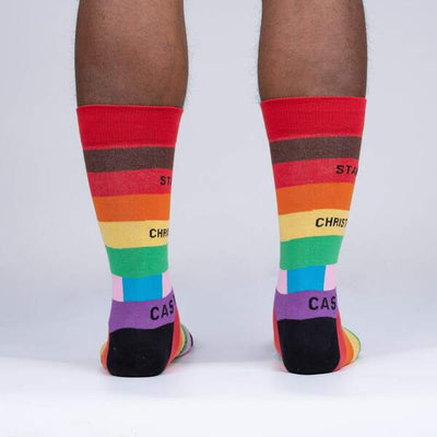 Unisex Crew S/M: Streets of Pride (S/M) Socks Sock It to Me  Paper Skyscraper Gift Shop Charlotte