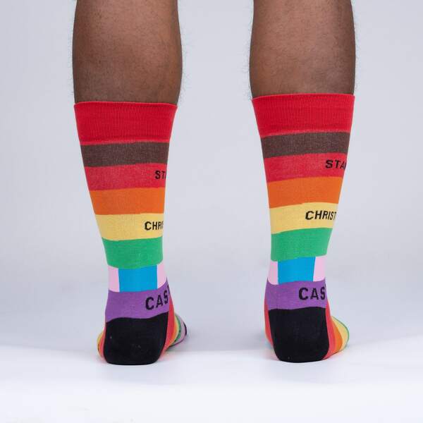 Unisex Crew S/M: Streets of Pride (S/M) Socks Sock It to Me  Paper Skyscraper Gift Shop Charlotte