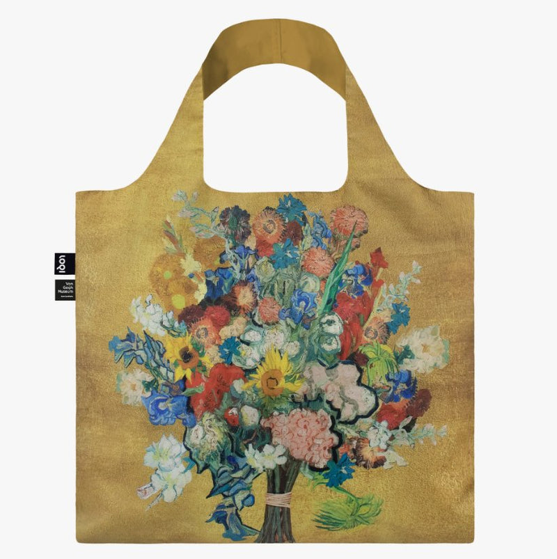 Van Gogh Museum Gold Flower Pattern Recycled Bag Apparel & Accessories - Tote Bags Sarut  Paper Skyscraper Gift Shop Charlotte