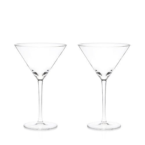 Viski: Stemmed Crystal Martini Glasses Glasswear True Fabrications  Paper Skyscraper Gift Shop Charlotte