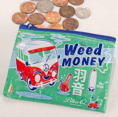 Weed Money | Coin Purse Apparel & Accessories - Wallets & Wristlets Blue Q Paper Skyscraper Gift Shop Charlotte