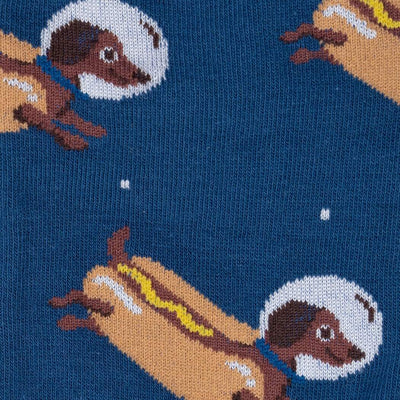 Weiner Dogs, In Space! Men's Crew Socks Socks Sock It to Me  Paper Skyscraper Gift Shop Charlotte