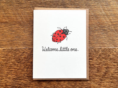 Welcome Lady Bug Card Cards Noteworthy Paper & Press  Paper Skyscraper Gift Shop Charlotte