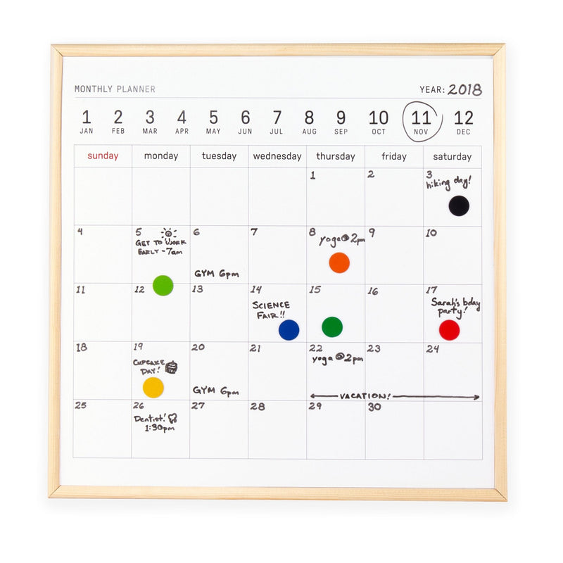 White Board Calendar Calendars Kikkerland  Paper Skyscraper Gift Shop Charlotte