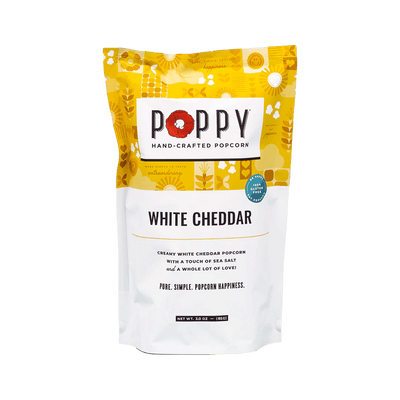 White Cheddar Popcorn food Poppy Handcrafted Popcorn  Paper Skyscraper Gift Shop Charlotte