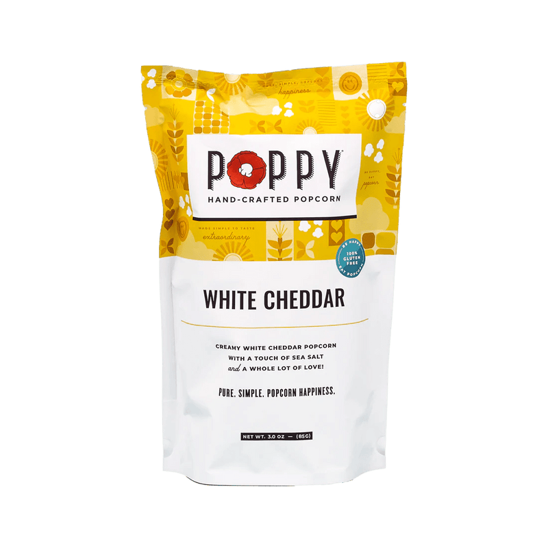 White Cheddar Popcorn food Poppy Handcrafted Popcorn  Paper Skyscraper Gift Shop Charlotte