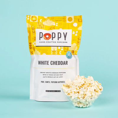 White Cheddar Popcorn food Poppy Handcrafted Popcorn  Paper Skyscraper Gift Shop Charlotte