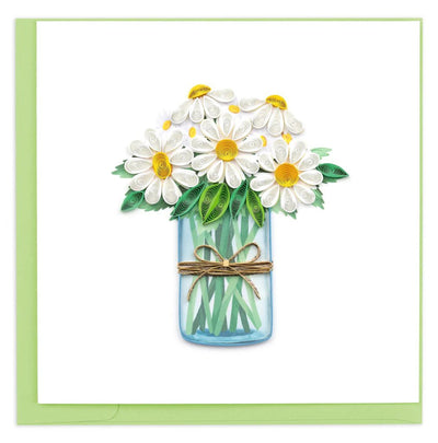 White Daisies in Jar Cards Quilling Card  Paper Skyscraper Gift Shop Charlotte