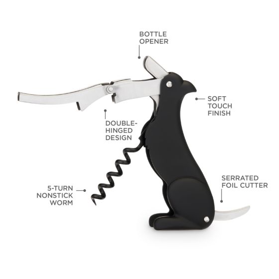 Wine Bottle Corkscrew | Black Bordeaux Collie Dog GIFT True Fabrications  Paper Skyscraper Gift Shop Charlotte