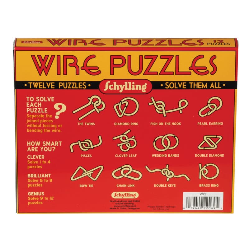 Wire Puzzles Games Schylling Associates Inc  Paper Skyscraper Gift Shop Charlotte