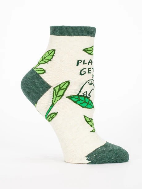 Womens Ankle Socks Plants Get Me Socks Blue Q  Paper Skyscraper Gift Shop Charlotte