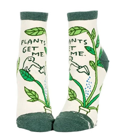 Womens Ankle Socks Plants Get Me Apparel & Accessories - Socks Blue Q Paper Skyscraper Gift Shop Charlotte