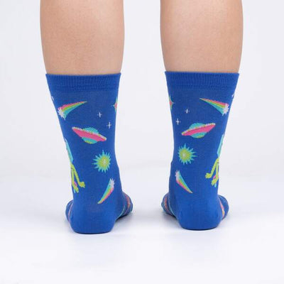 Women's Crew: InterGalactic Reading List | Glows in the dark Socks Sock It to Me  Paper Skyscraper Gift Shop Charlotte