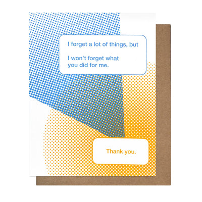 Won't Forget - Thank You Card Cards Pretty Alright Goods  Paper Skyscraper Gift Shop Charlotte