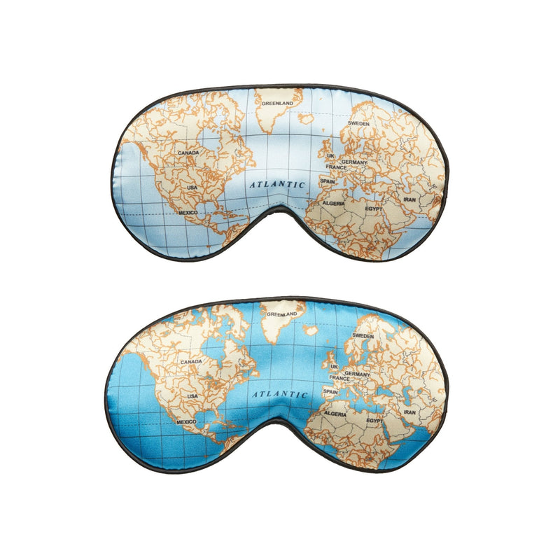 World Map Sleep Mask Travel Kikkerland  Paper Skyscraper Gift Shop Charlotte