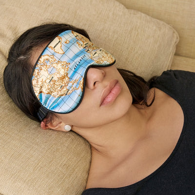 World Map Sleep Mask Travel Kikkerland  Paper Skyscraper Gift Shop Charlotte