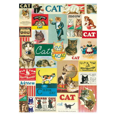 Wrap Sheet | Vintage Cats Wrapping Sheets Cavallini Papers & Co., Inc.  Paper Skyscraper Gift Shop Charlotte