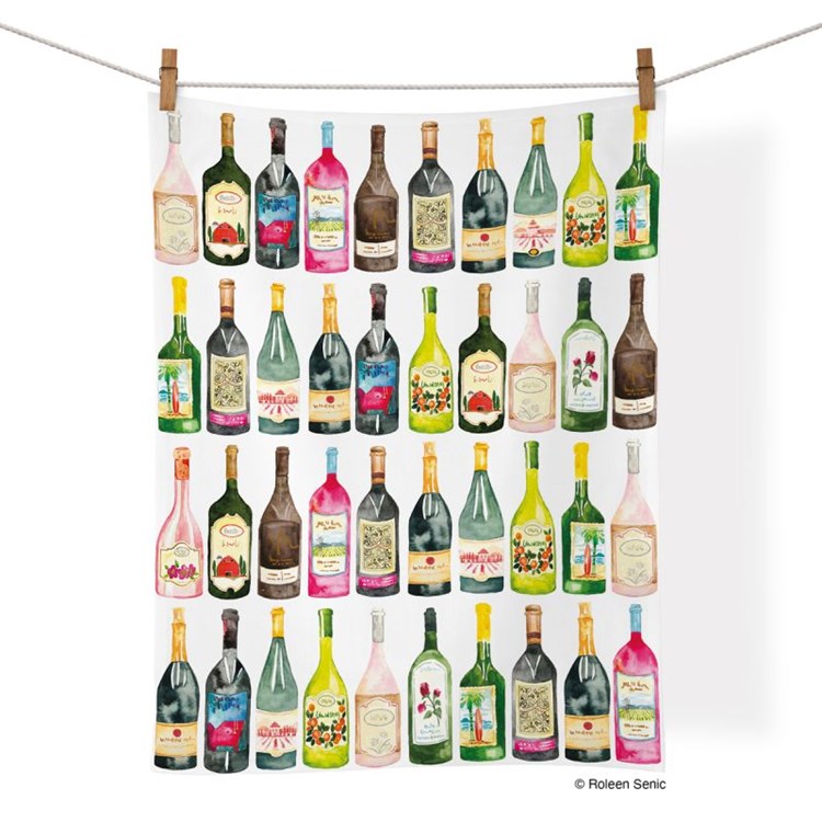 Wine Cellar 100% Cotton Tea Towel Kitchen - Hand, Tea & Dish Towels WERKSHOPPE Paper Skyscraper Gift Shop Charlotte