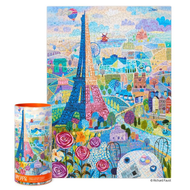 Paris 1000 Piece Puzzle Games - Puzzles WERKSHOPPE Paper Skyscraper Gift Shop Charlotte