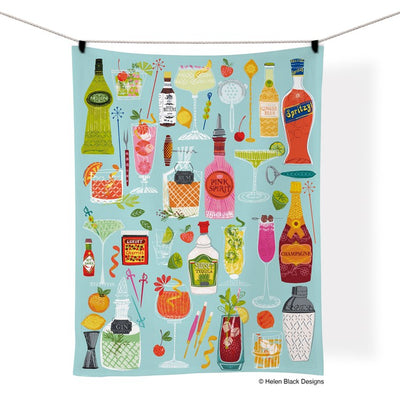 5 O'Clock Somewhere Cotton Tea Towel Kitchen - Hand, Tea & Dish Towels WERKSHOPPE Paper Skyscraper Gift Shop Charlotte