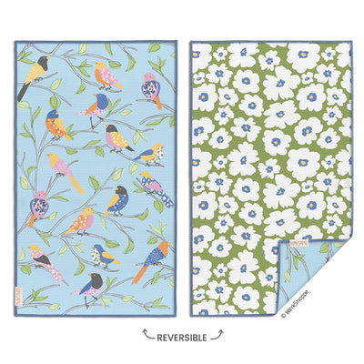 Floral Finch & Friends Microfiber Towel Kitchen - Hand, Tea & Dish Towels WERKSHOPPE Paper Skyscraper Gift Shop Charlotte