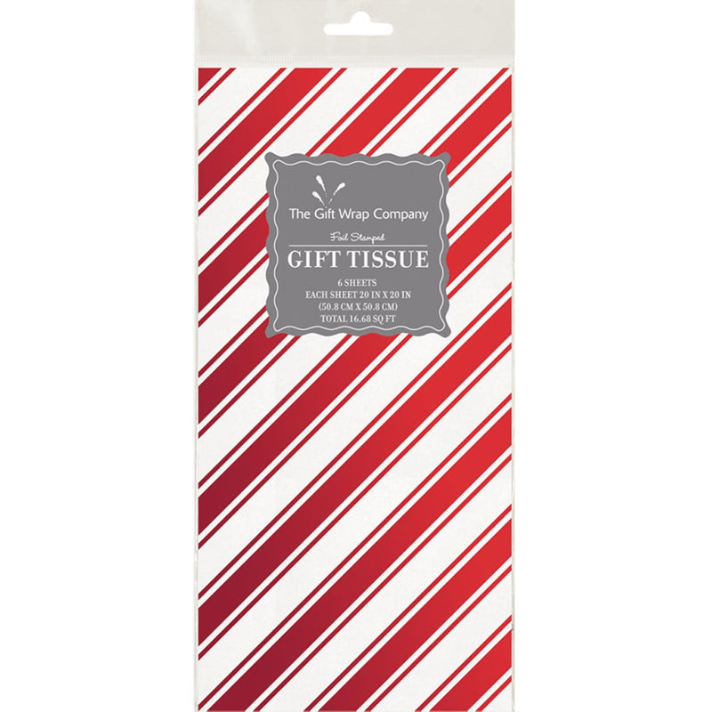 Xmas Tissue Foil Candy Cane Gift Wrapping The Giftwrap Co.  Paper Skyscraper Gift Shop Charlotte