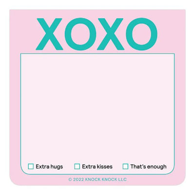 XOXO Sticky Notes | Pastel Sticky notes Knock Knock  Paper Skyscraper Gift Shop Charlotte